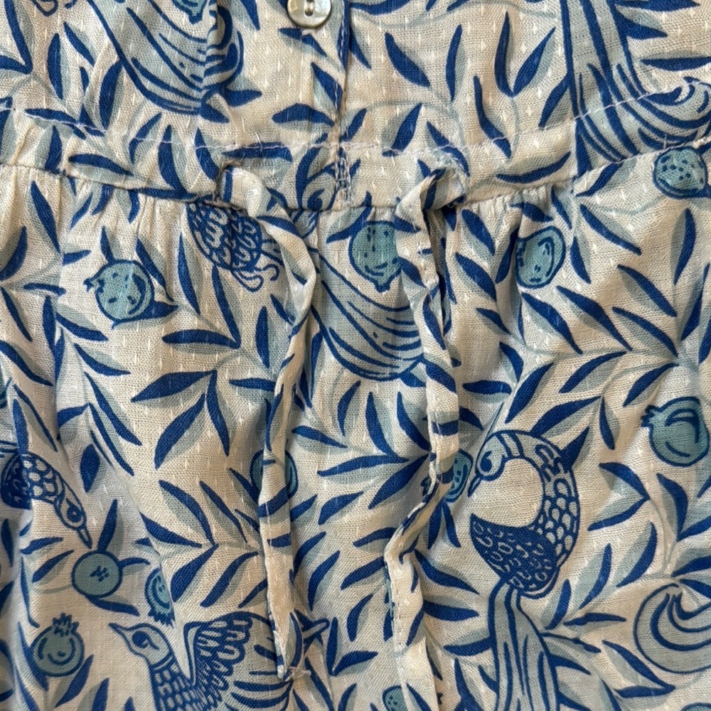 EUC Banjanan Girls printed dress, blue/white, sz 8 - Picture 5 of 7